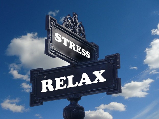 "Stress and relax directions symbolizing natural ways to reduce stress and improve mental well-being"