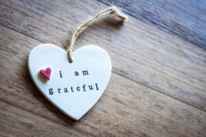 "I am grateful image promoting calmness and stress relief"